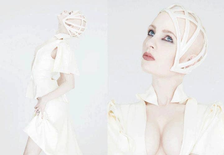 Cross Dove hat, latex, view 2 of 3
