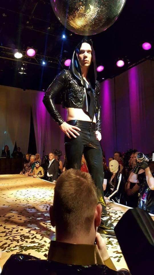Severed Bolero Hoodie, latex, view 3 of 3