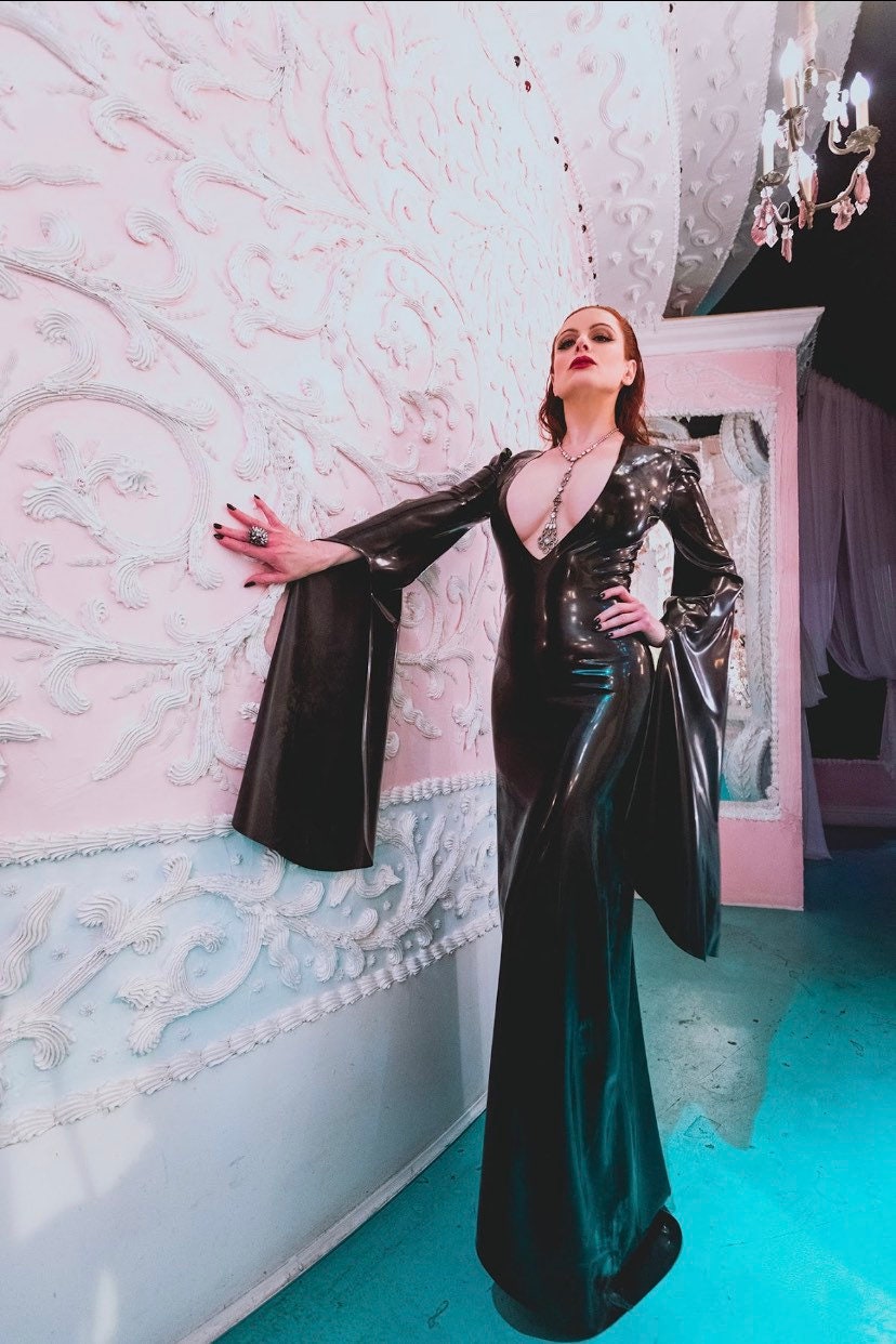 Temple Gown, made-to-measure latex by Blacklickorish