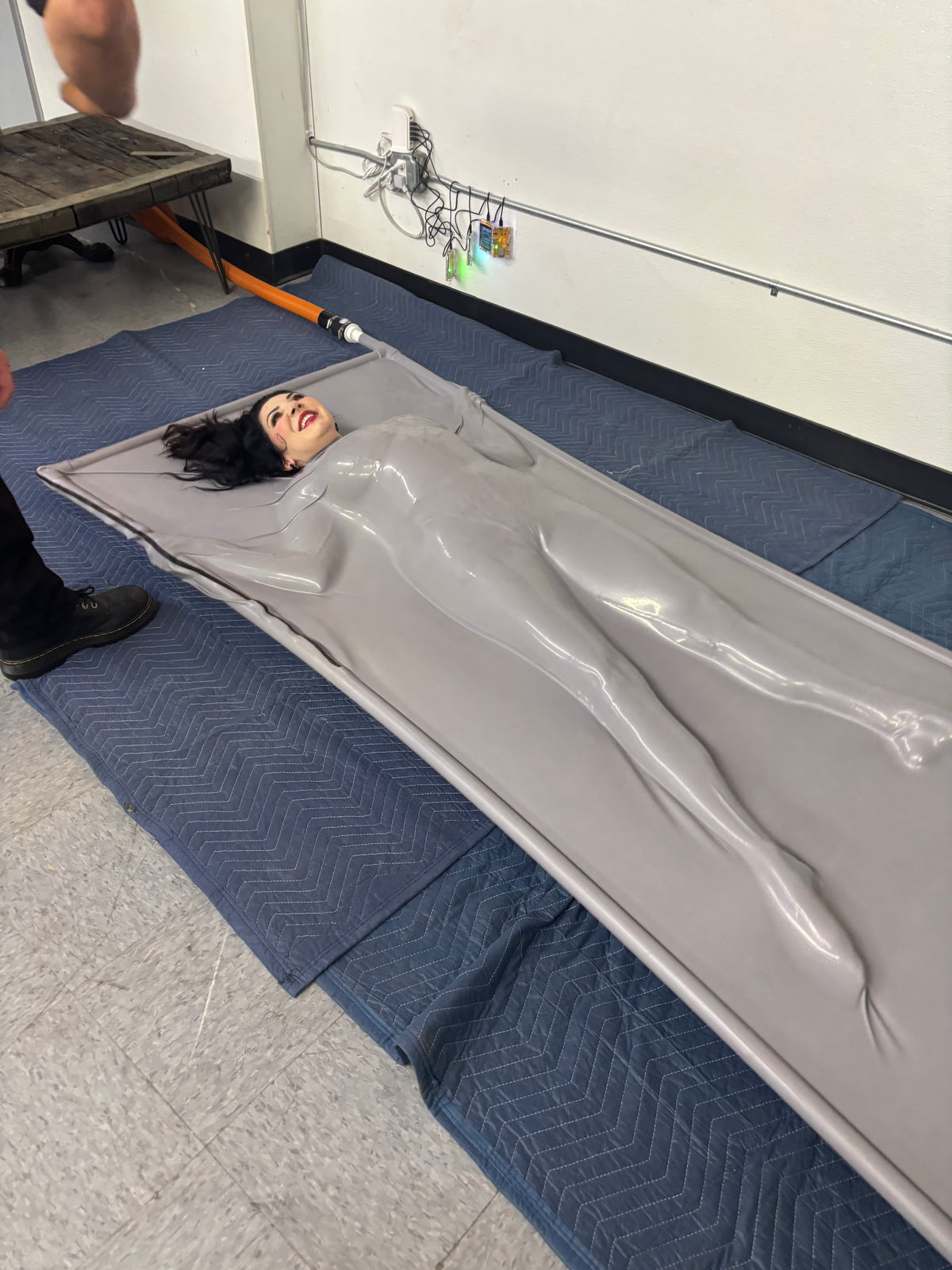 Latex Vac Bed, made-to-measure latex by Blacklickorish