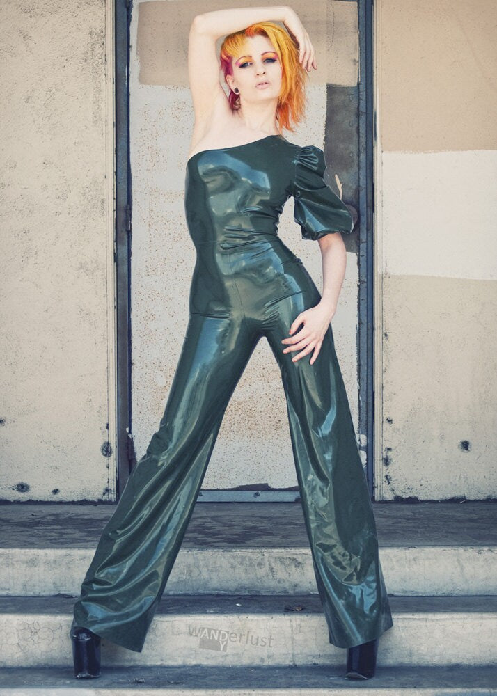 Asymmetrical Pantsuit, latex, view 2 of 3