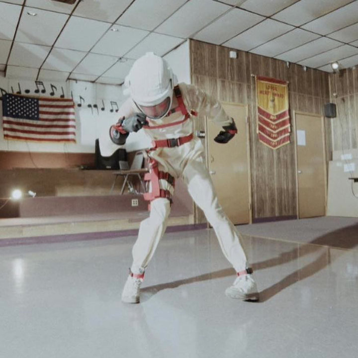 Astronaut-style suit made with costume designer Tantron. Directed by Jared Hogan.