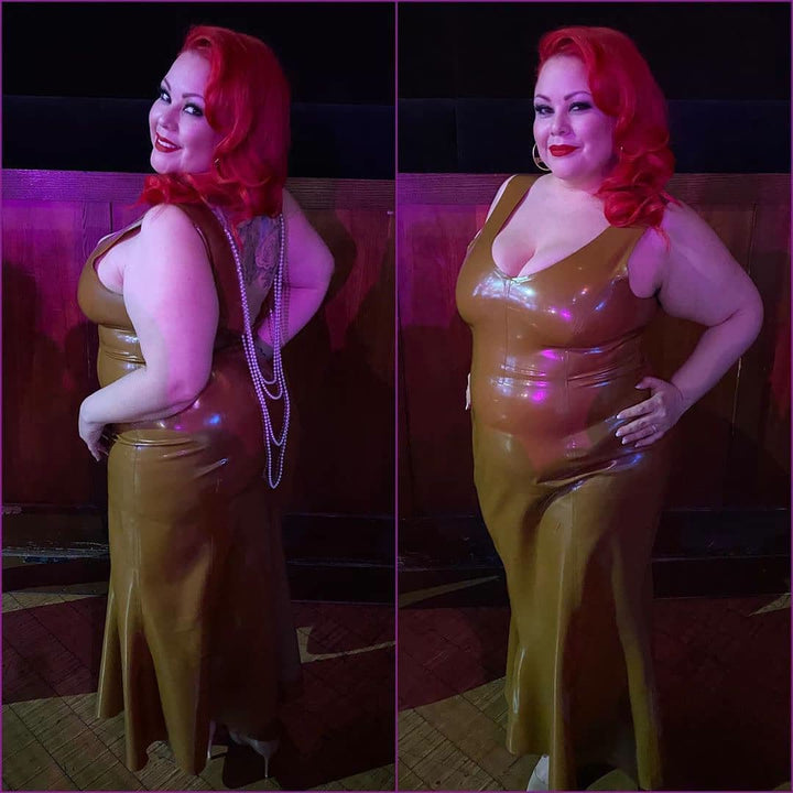 Custom gown worn to present at the awards.