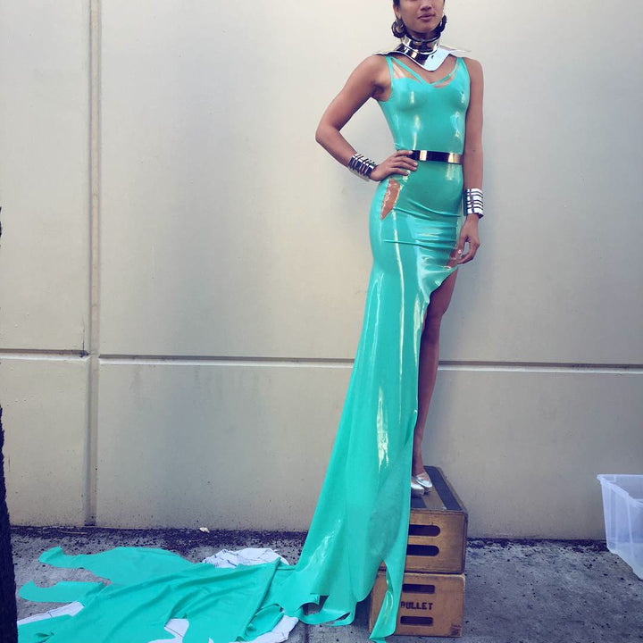 Floor-length gown made for a commercial that aired during the Oscars.