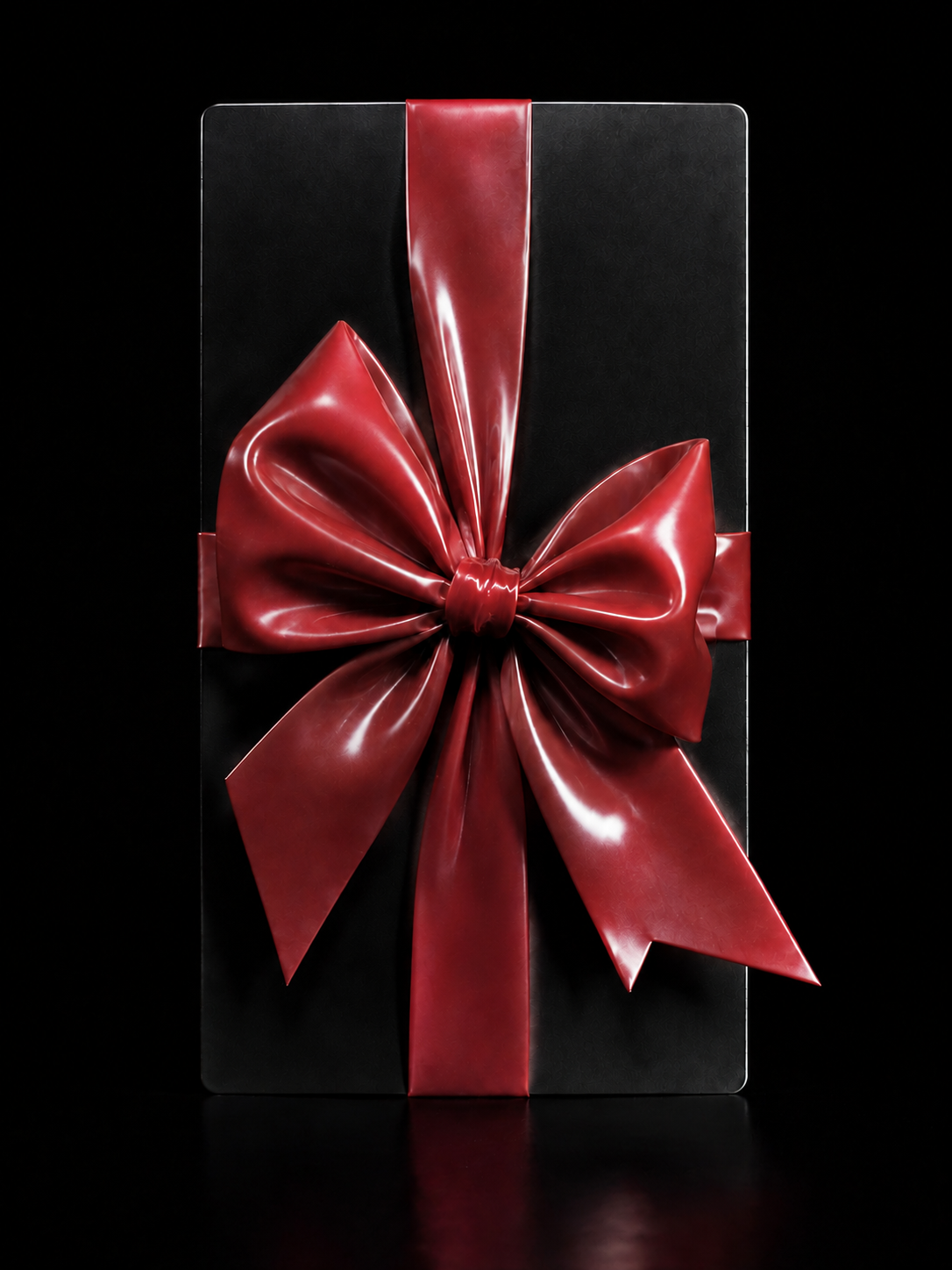 Blacklickorish Gift Card wrapped in oxblood latex